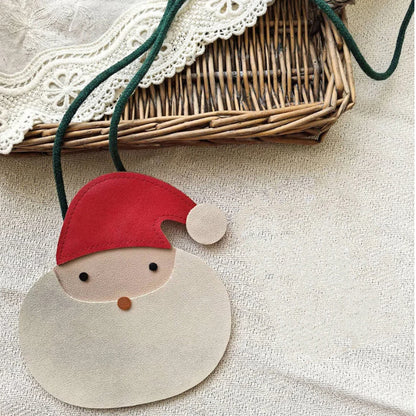 2025 Christmas Collection Kids Santa Claus Crossbody Bag, Cute Faux Leather Shoulder Purse