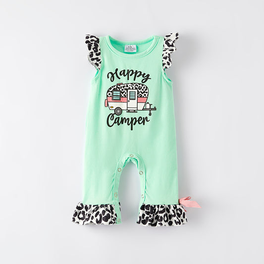 Baby Toddler Summer HAPPY CAMPER Romper