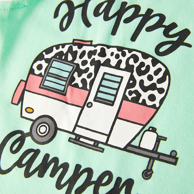 Baby Toddler Summer HAPPY CAMPER Romper