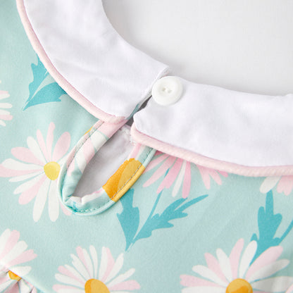 Girls Summer Magritte Daisy Pink Bow Boutique Dress