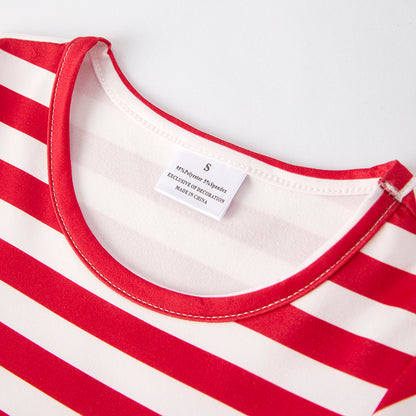 Girls July 4th Red Stripes Blue Star Twirl Dress