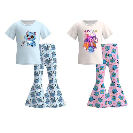 2025 Fall Kpop Demon Hunters Girls Boutique Bell Pant Set