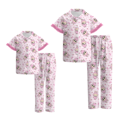 Mommy And Me Fall Labubu Cozy Fur Pajamas Set