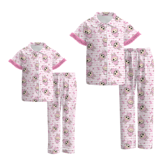 Mommy And Me Fall Labubu Cozy Fur Pajamas Set