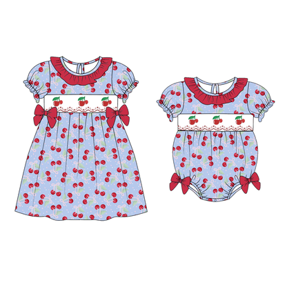 2026 Spring Summer Cherry Embroidery Dress & Romper Collection