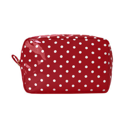 Waterproof Clear Polka Dot Striped Makeup Pouch Travel Toiletry Bag