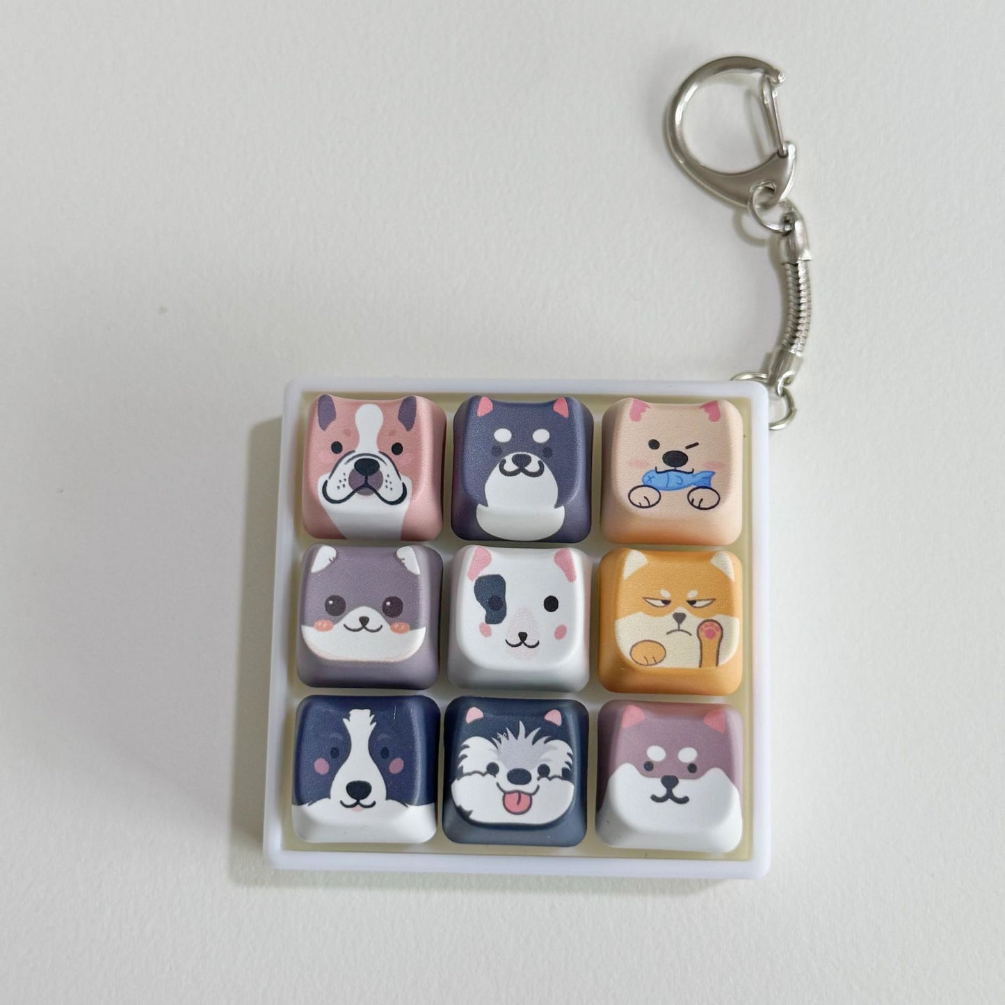 Dog-Themed Mechanical Keyboard Keycap Fidget Keychain Stress Relief Toy