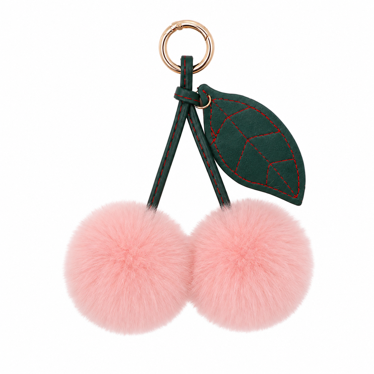 Cherry Plush Bag Pendant Lovely Keychain Cartoon Keyring Accessory