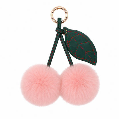 Cherry Plush Bag Pendant Lovely Keychain Cartoon Keyring Accessory