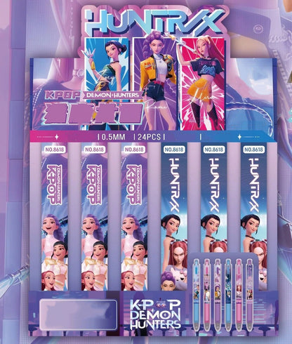 K-Pop Demon Hunters Print Click Ballpoint Pen Retractable Student Office Stationery