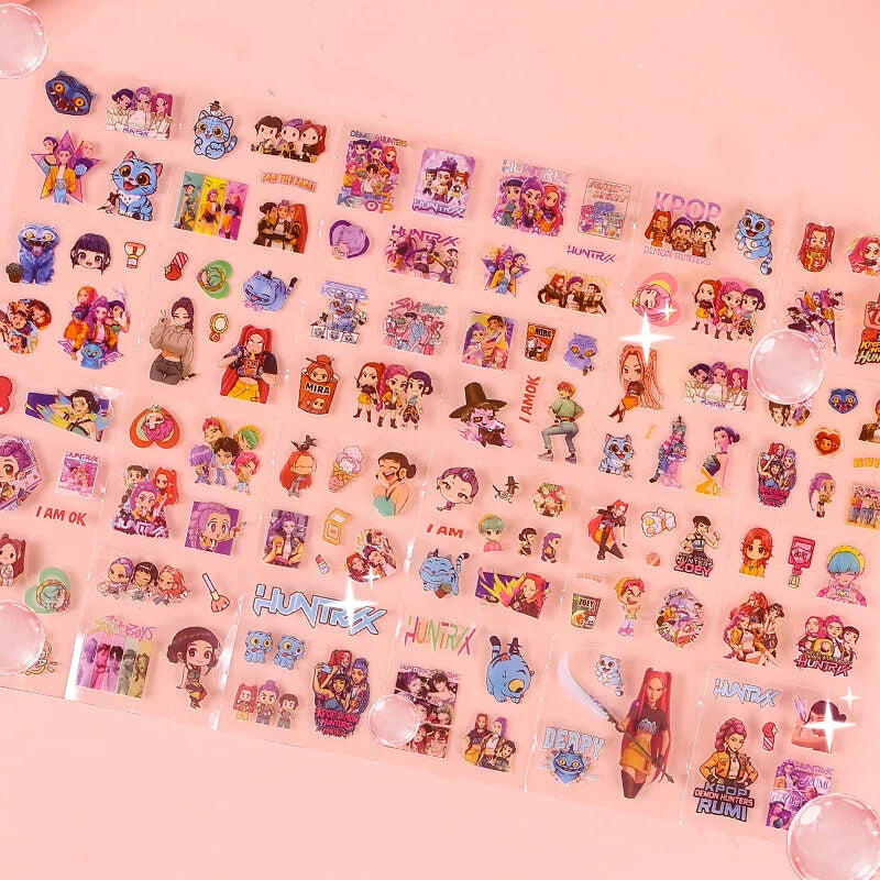 K-Pop Demon Hunters Cartoon Stickers Box Set Creative Kids Stickers Journals DIY Crafts