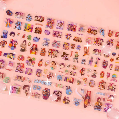K-Pop Demon Hunters Cartoon Stickers Box Set Creative Kids Stickers Journals DIY Crafts