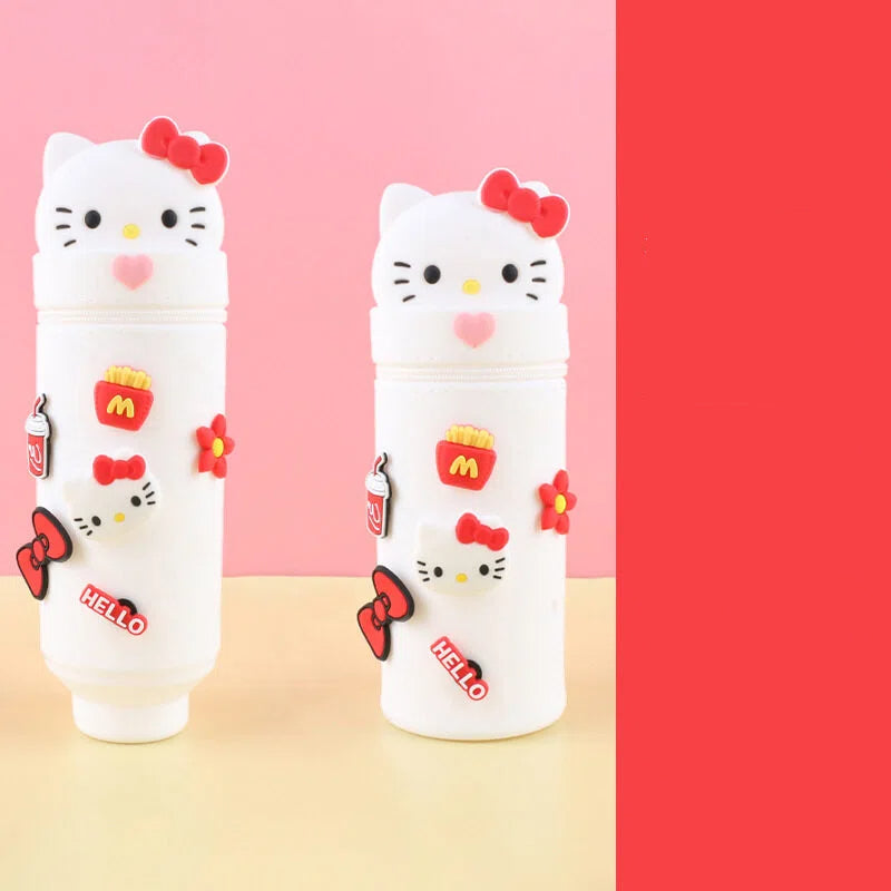 Cartoon Character Silicone Pencil Case & Desk Organizer for Kids and Students