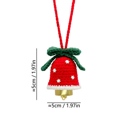 2025 Christmas Crochet Ornaments Knitted Mini Christmas Tree Decorations Hanging Car Charm