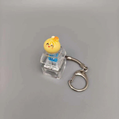 Mini Dumpling Fidget Charm Keychain Pop Fun Stress Sensory Toy Relief Accessory