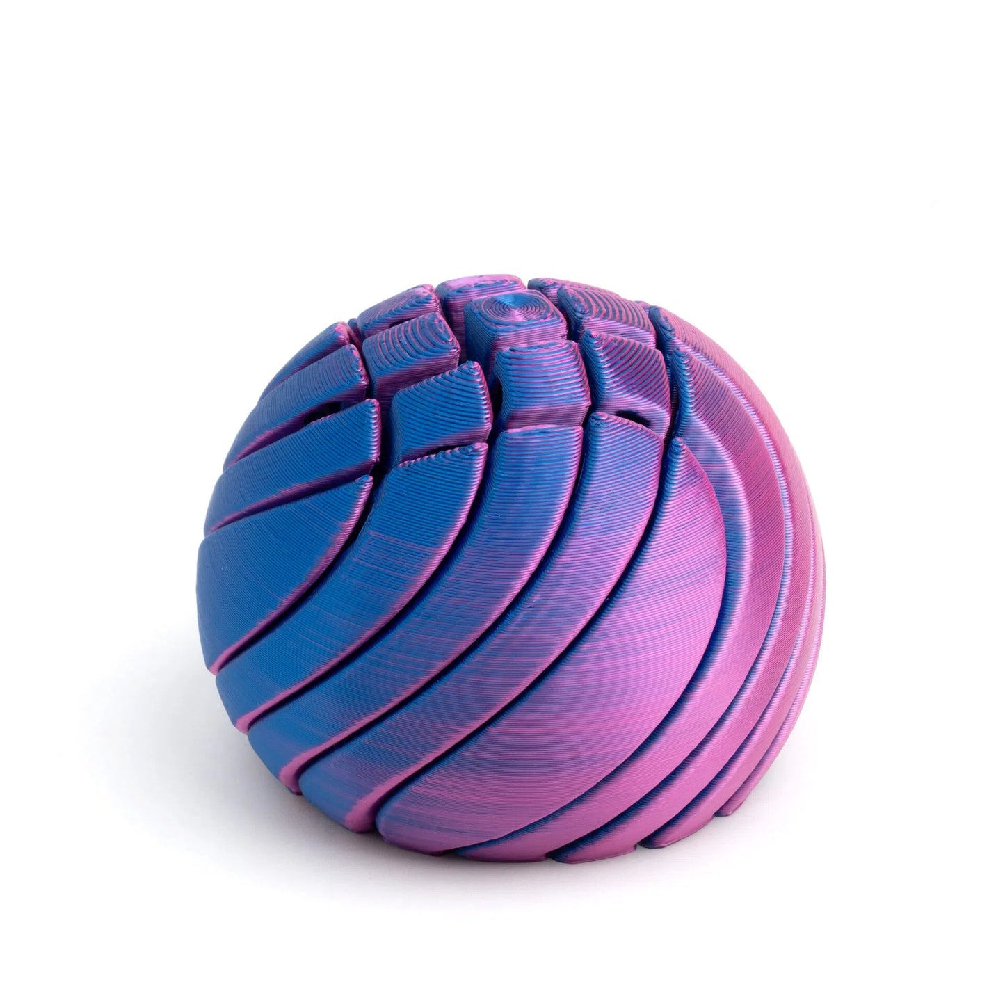 3D Printed Transforming Fidget Ball – Spiral Sensory Desk Toy & Puzzle Stress Relief Gift