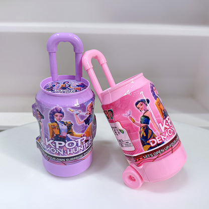 K-Pop Demon Hunter Soda Can Suitcase Blind Box Keychain Figures
