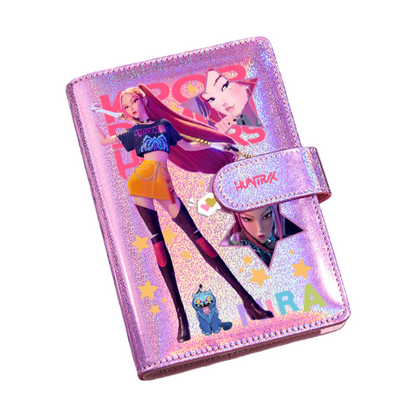 Holographic Cover Demon Hunter Binder Notebook Magnetic Closure Hardcover Journal