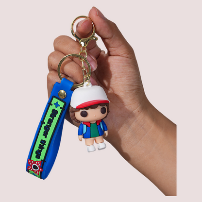 Stranger 80s Supernatural TV-Inspired Retro Sci-Fi Character Silicone Keychain