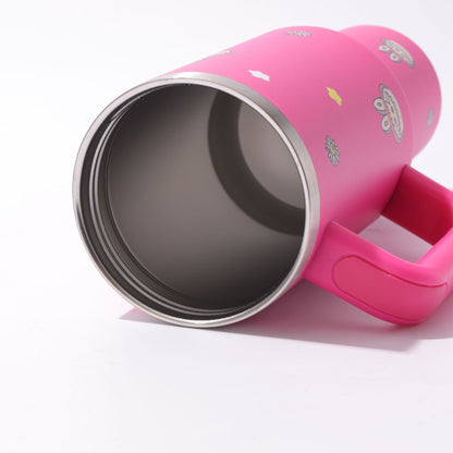 Labubu 40oz Insulated Tumbler with Handle and Straw Car Travel Mug Hot & Cold Stainless Steel Cup