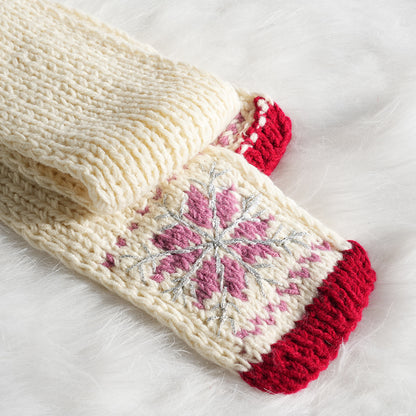 Winter Snowflake Knitted Scarf – Warm & Cute Baby Girls Cotton Scarf