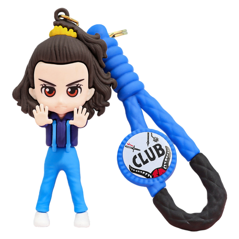 Stranger Things Supernatural TV-Inspired Retro Sci-Fi Character Silicone Keychain