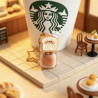 Cute Resin Food Fidget Keychain Hanging Charm