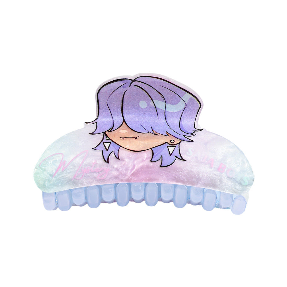 Kpop Demon Hunters Saga Boy Band Mermaid Color Hair Claw Anime Character Hair Accessory