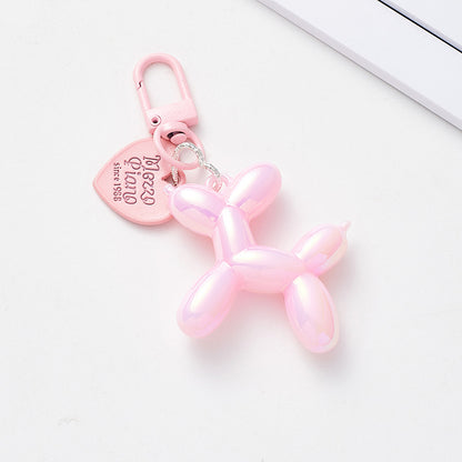 Colorful Resin Balloon Dog Bag Charm Keychain Trendy Acrylic Style Accessory for Bags, Keys & Gifts