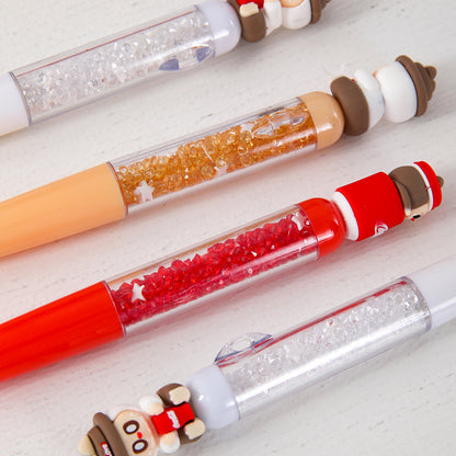 Labubu Cola Bottle Gel Pen Soft Rubber Cute Design with Sparkling Details, Black Ink Student Office Stationery