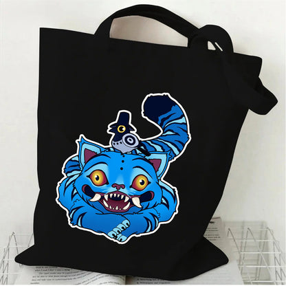 HUNTRIX Demon Hunter Printed Canvas Tote Bag Shoulder Portable