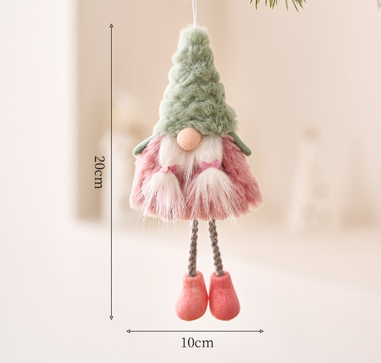 Cozy Pastel Christmas 2025 Plush Ornaments Handmade-Style Gnomes & Snowmen Socks for Holiday