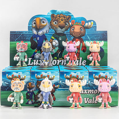 Demon Hunter Flocked Cartoon Figure Blind Box Set Collectible Surprise Desk Decor 12-Piece Pack