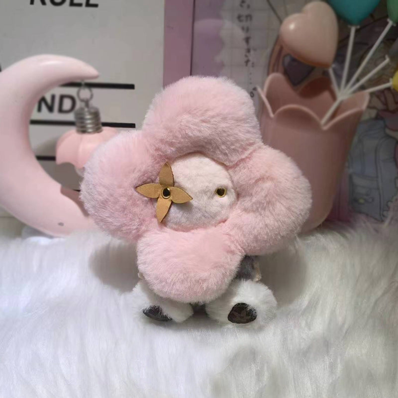Sunflower Doll Bag Pendant Lovely Plush Keychain Cartoon Keyring Accessory