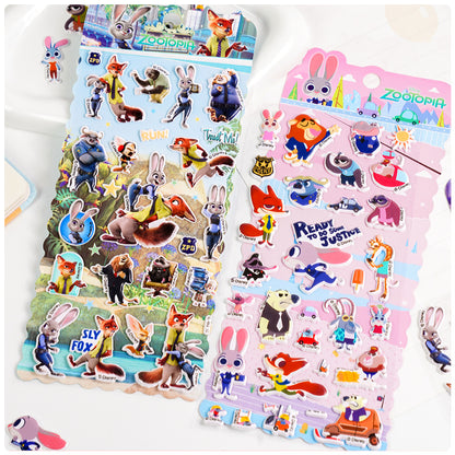 Nick Judy 3D Puffy Stickers Kids Cartoon Layered DIY Anime Movie Merchandise Stickers
