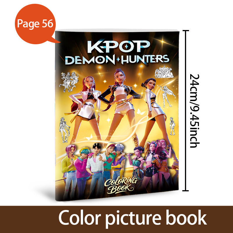 K-Pop Demon Hunters Coloring Book Anime Line Art Coloring Pages