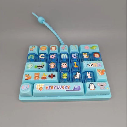 Fidget Decompression Keyboard Stress Relief Toy Colorful Keycap Sensory Charm