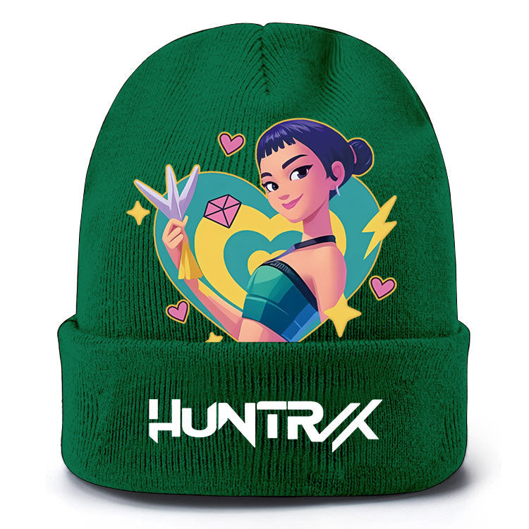 K-Pop Demon Hunters Knit Beanie Cozy Plush Lined Pull-On Hat for Spring & Winter Unisex Street Style
