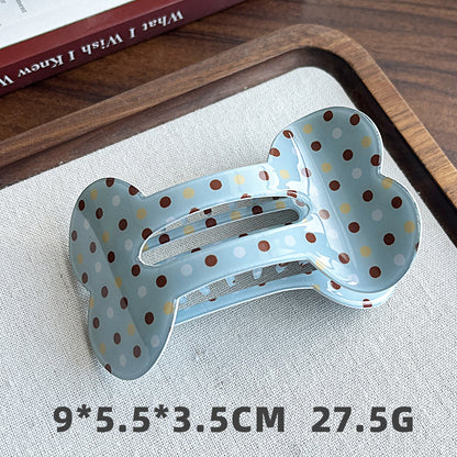 Bone-Shaped Acetate-Look Hair Claw Clip – Patterned Hair Clip