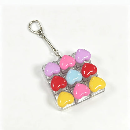 Heart Button Fidget Keychain – Clicker Sensory Bag Charm