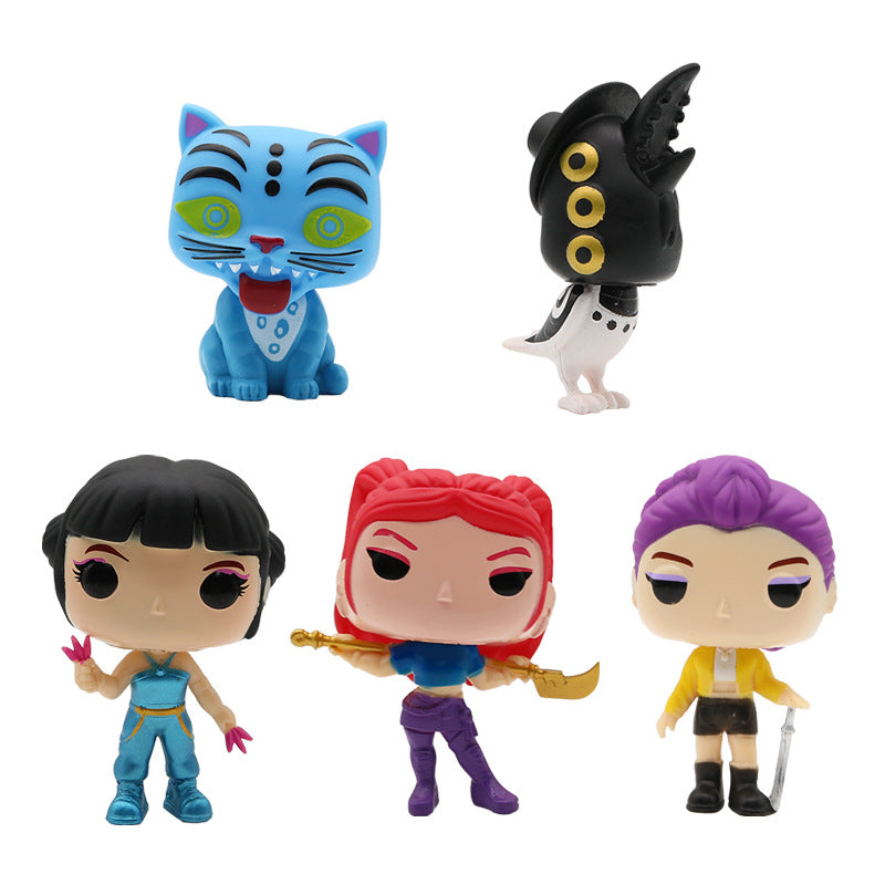 KPOP Demon Hunters Saja Boys 10-Piece Figure Set Collectible Toy Models & Desk Decoration