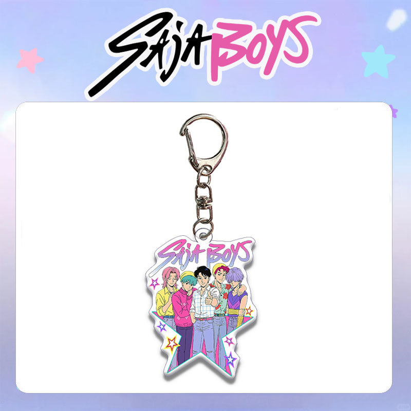 HUNTRIX Demon Hunter Girl & Boy Group Acrylic Keychain Bag Charm KPOP Merchandise