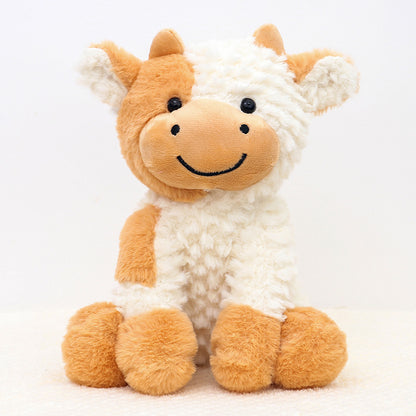 8.7" Plush Cow Stuffed Animal – Soft Sitting Cow Plush Toy