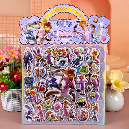 Cartoon Character 3D Puffy Stickers Kids Cartoon Layered DIY Anime Movie Merchandise Stickers
