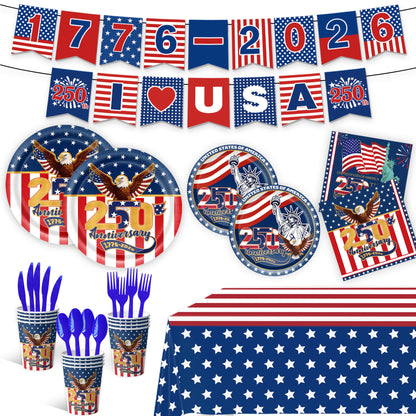4th Of July Party Supplies Themed Tableware and Decorations