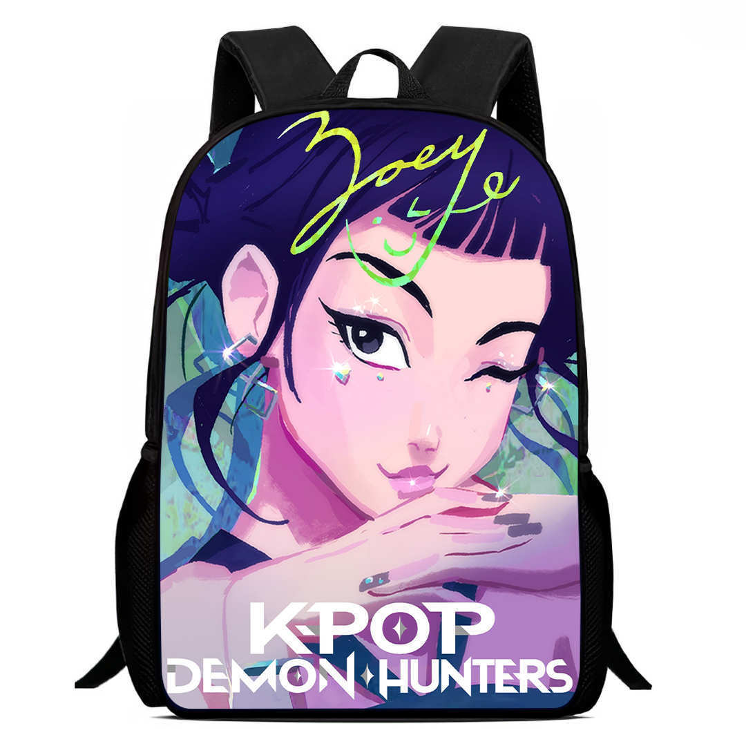 K-pop Demon Hunters Trendy Print Large Backpack Back To School Bag