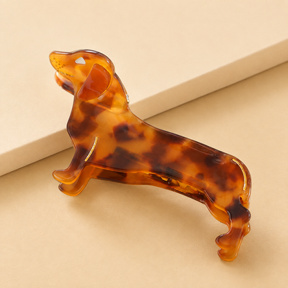 Dachshund Hair Clip - Dog Breed Hair Clip, Funny Hair Accessory - Gift Clip, Dachshund, Cellulose Acetate