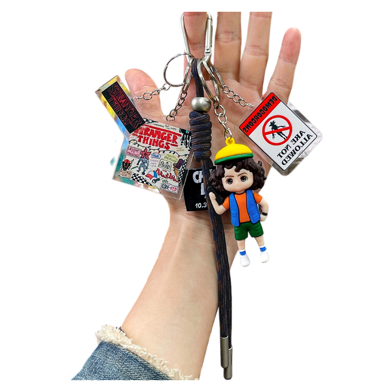 Stranger Things–Inspired Bag Charm Key Chain