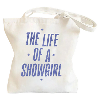 Taylor Swift “The Life of a Showgirl” Canvas Tote Bag – New Album Merch Shoulder Bag