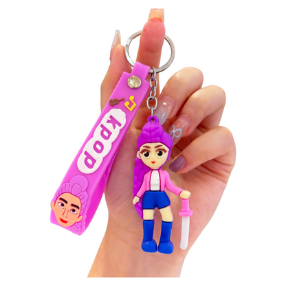 KPOP Demon Hunters Tiger Silicone Keychain Plush-Inspired Bag Charm & Accessory